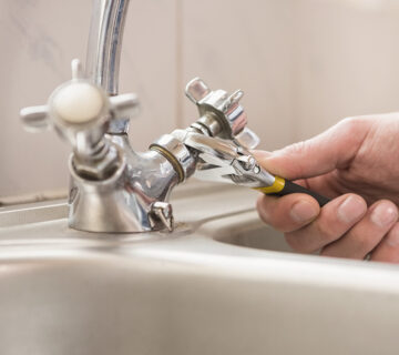 Winter herstelling kraan