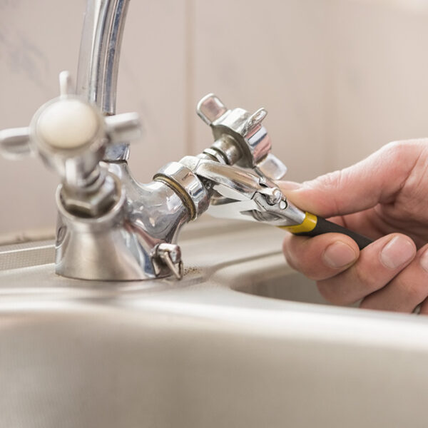 Winter herstelling kraan