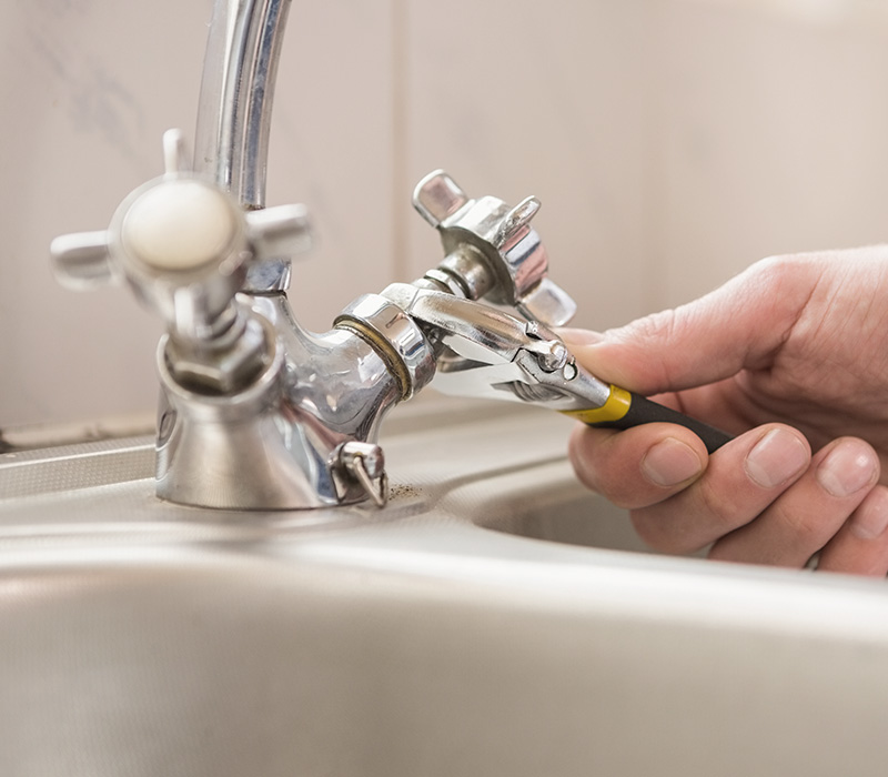 Winter herstelling kraan